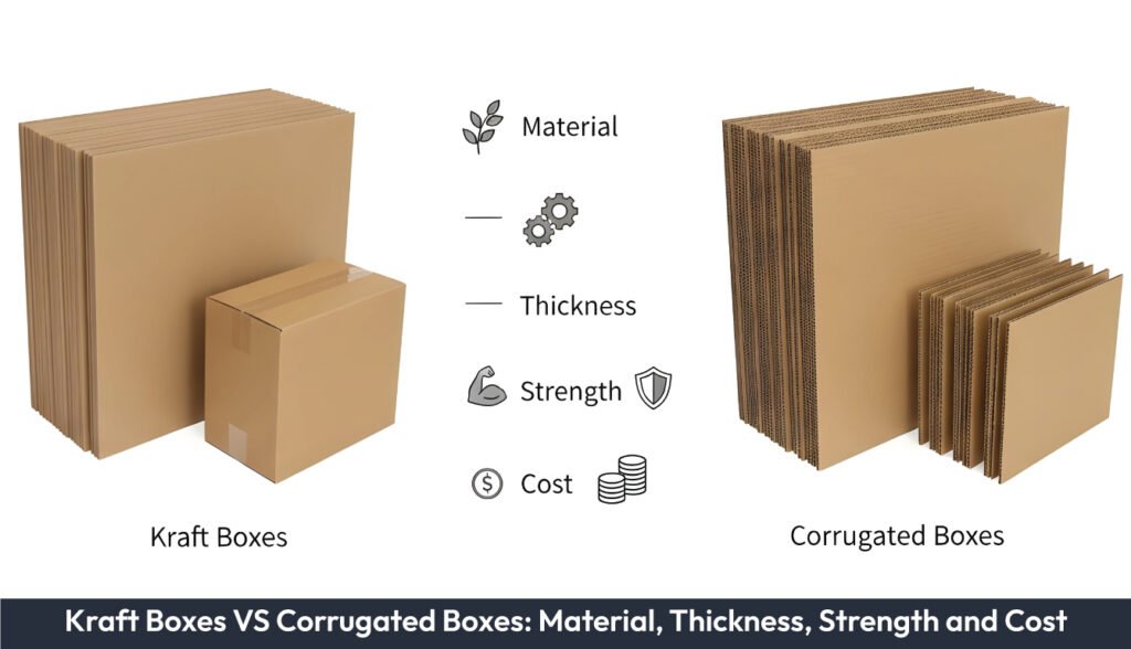 Kraft Boxes VS Corrugated Boxes