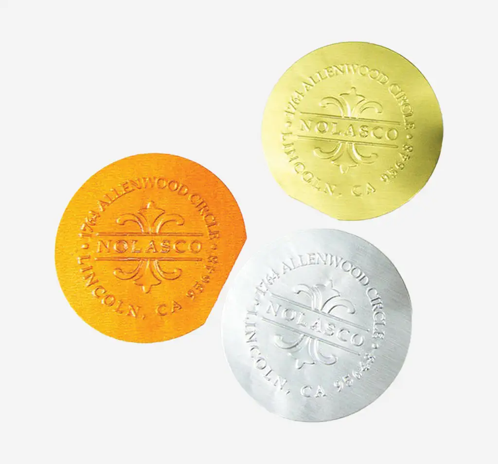 Custom Embossed Labels Wholesale
