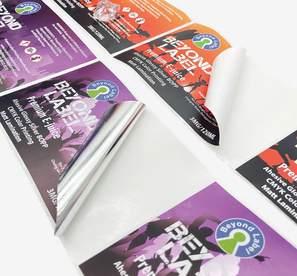 Printed E juice Labels