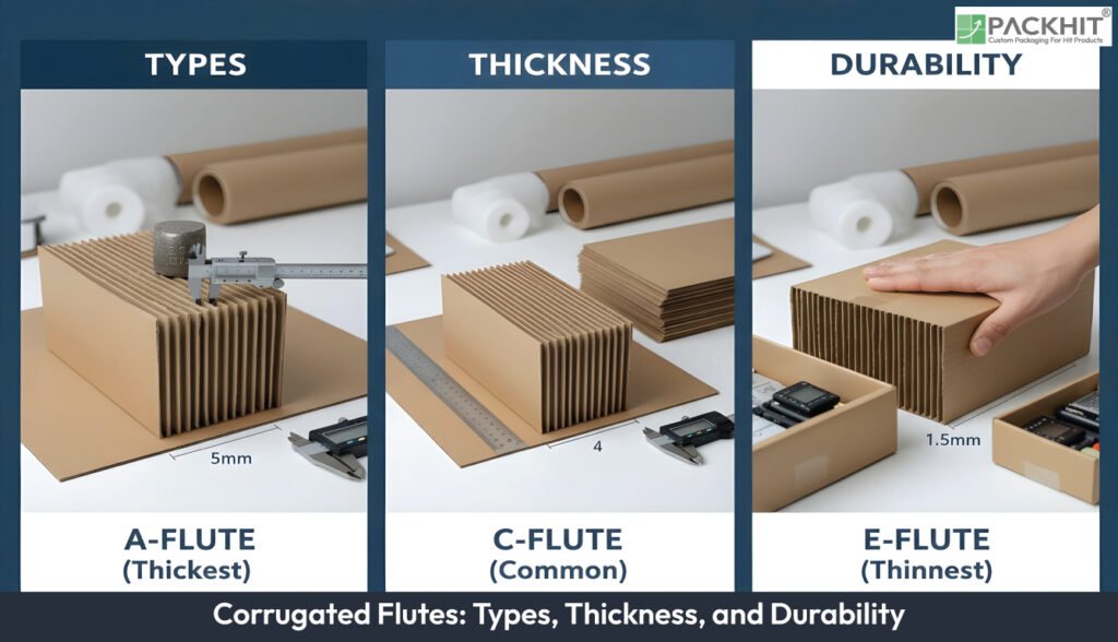 Corrugated Flutes Types and their Thickness